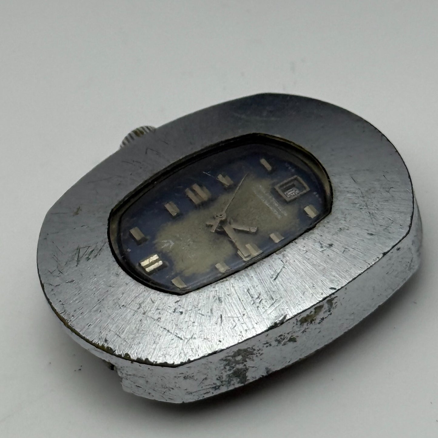 36mm Men’s Vintage Cronel Shock Protected Date Dial Swiss Watch PARTS REPAIR