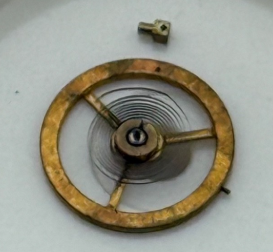 Jeambrun 25 Balance Wheel Complete And Spring 5 1/4''' 951 Watch Movement Parts 