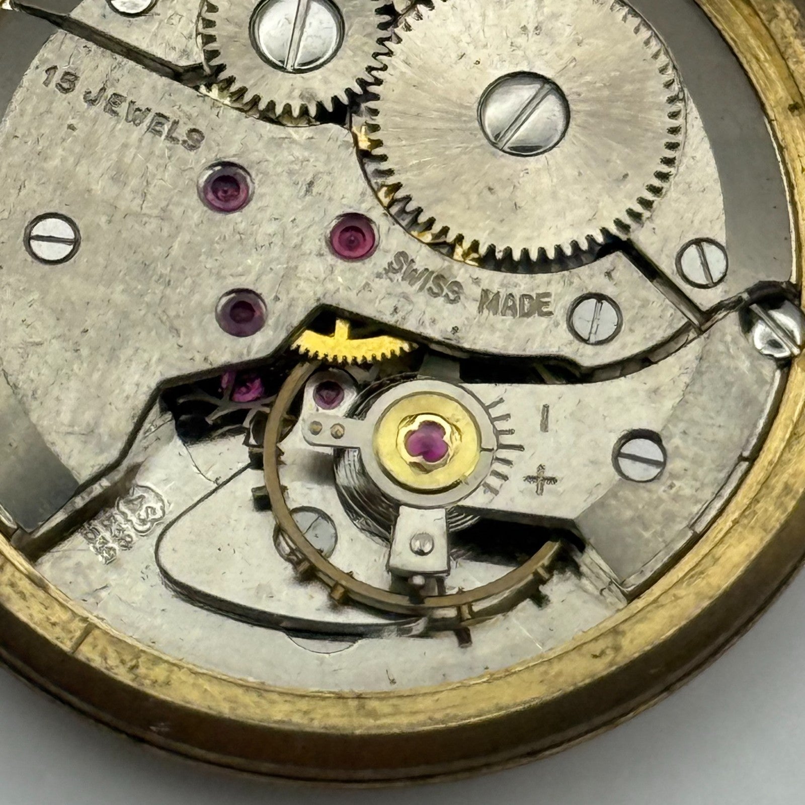 Avia AS 1538 1539 Watch Movement Running Manual Wind Vintage Parts Repair 31mm