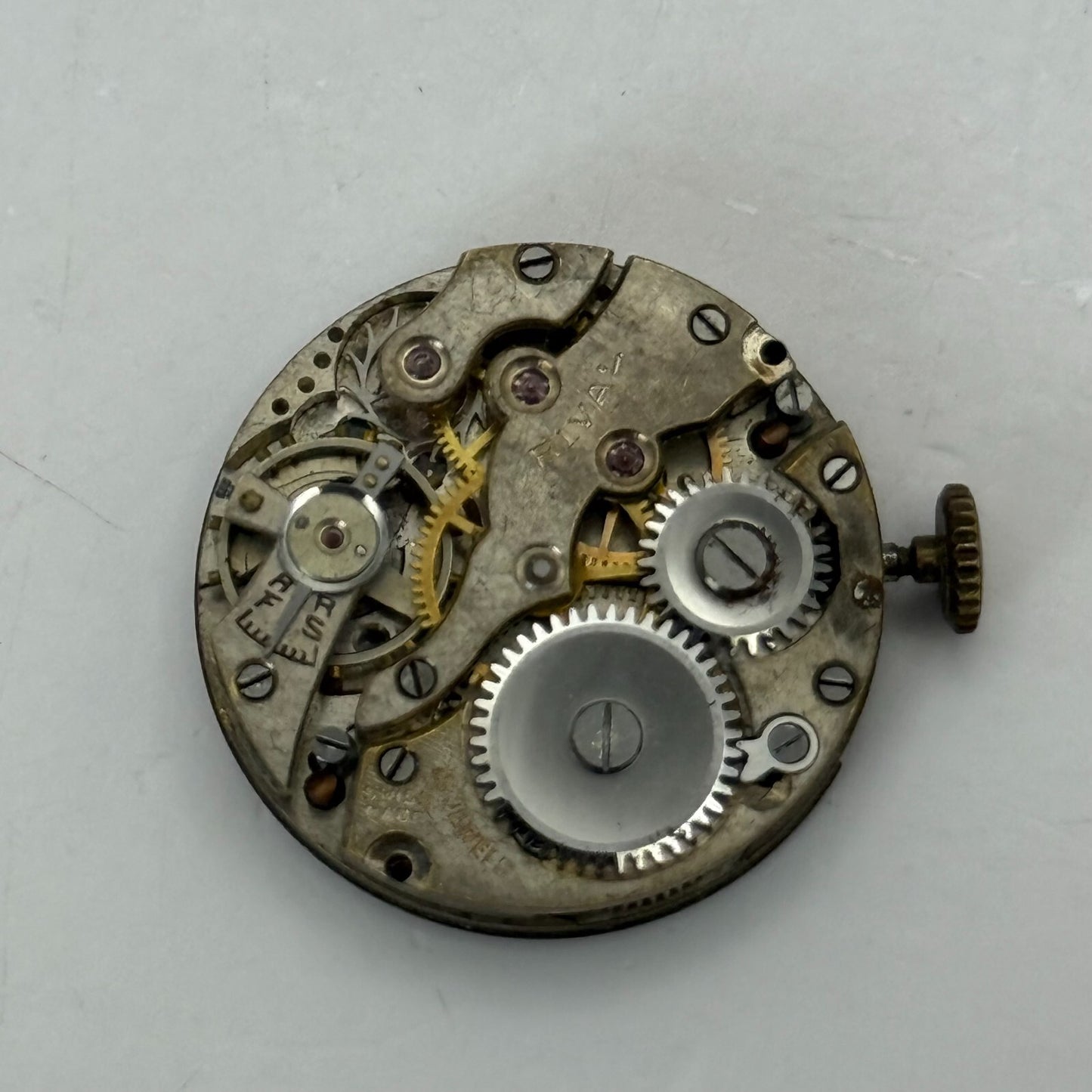 23.7mm Vintage Rival 15 Jewels Trench Manual Wind Watch Movement PARTS REPAIR