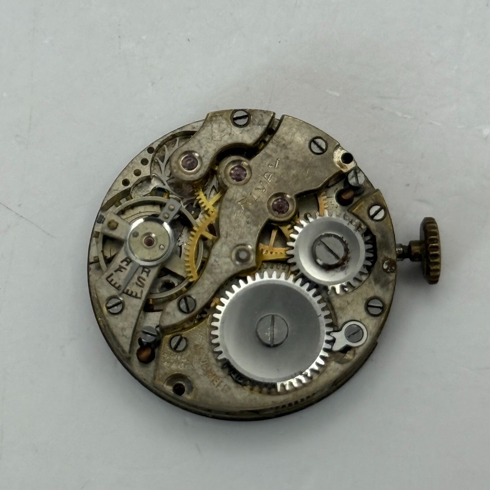 23.7mm Vintage Rival 15 Jewels Trench Manual Wind Watch Movement PARTS REPAIR