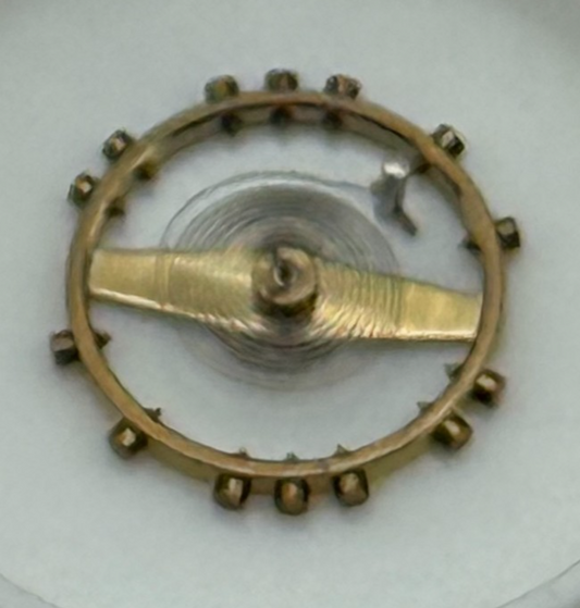 FHF 75 Balance Wheel Complete And Spring 5¼’’’ 203 M Watch Movement Parts NOS