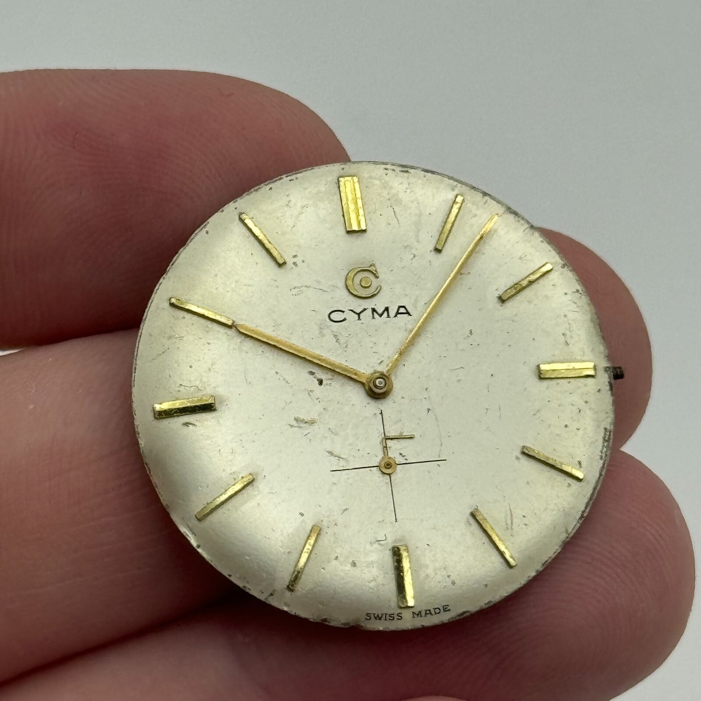 29.4mm Tavannes Cyma R474.2 Manual Wind Watch Movement Vintage Swiss PARTS SPARE