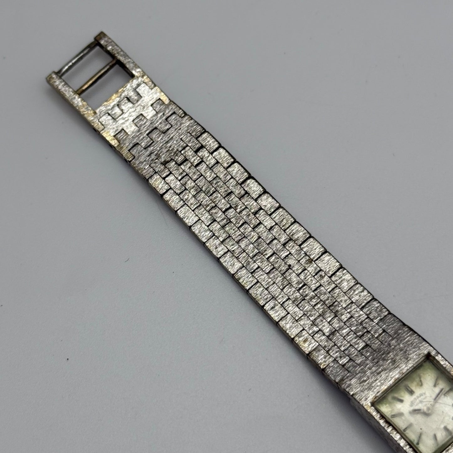 15mm Vintage Rotary Swiss Bark Affect Stainless Manual Wind Watch PARTS / REPAIR