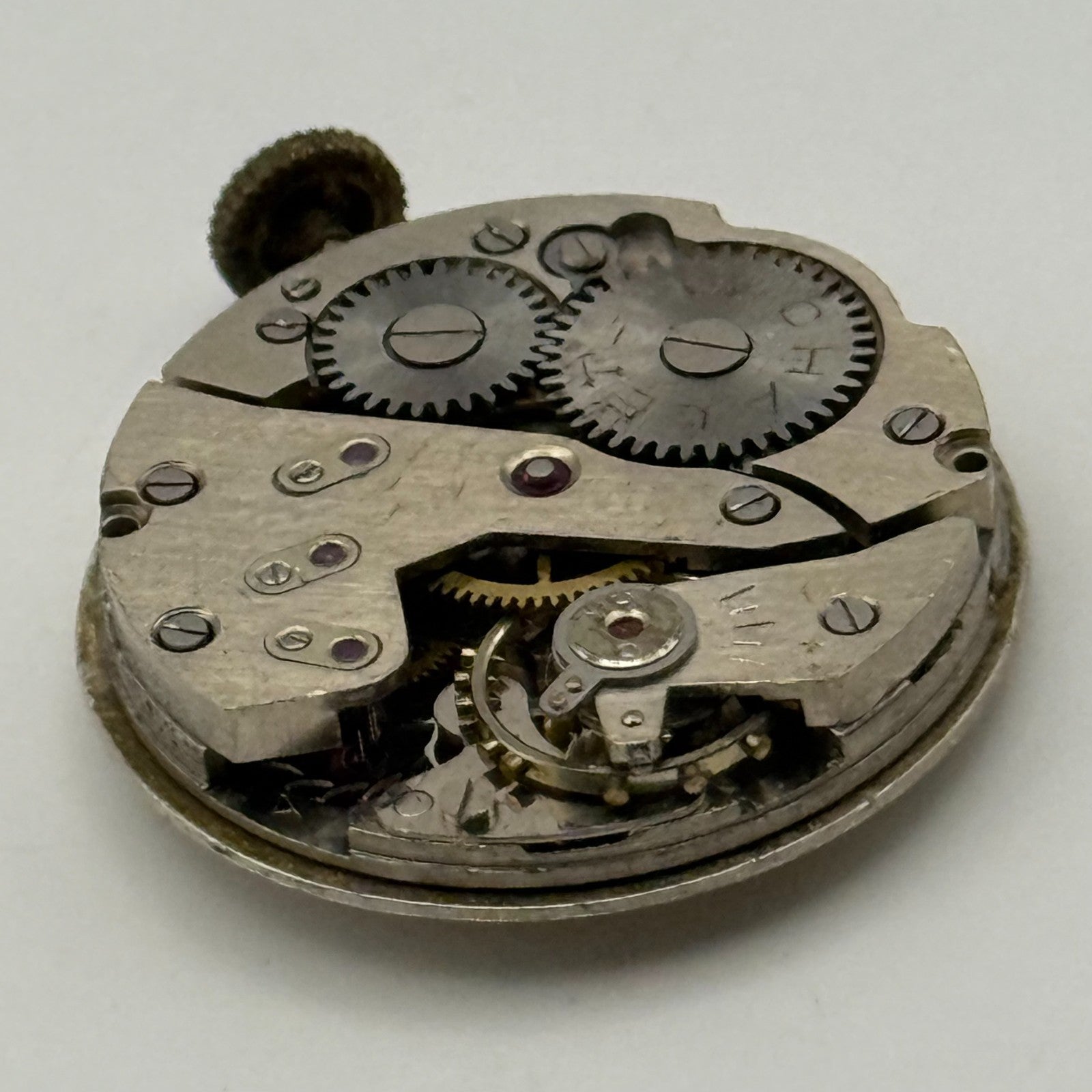 Chalet Gold 21 Jewels Watch Movement Running Manual Wind Vintage Parts 23.3mm