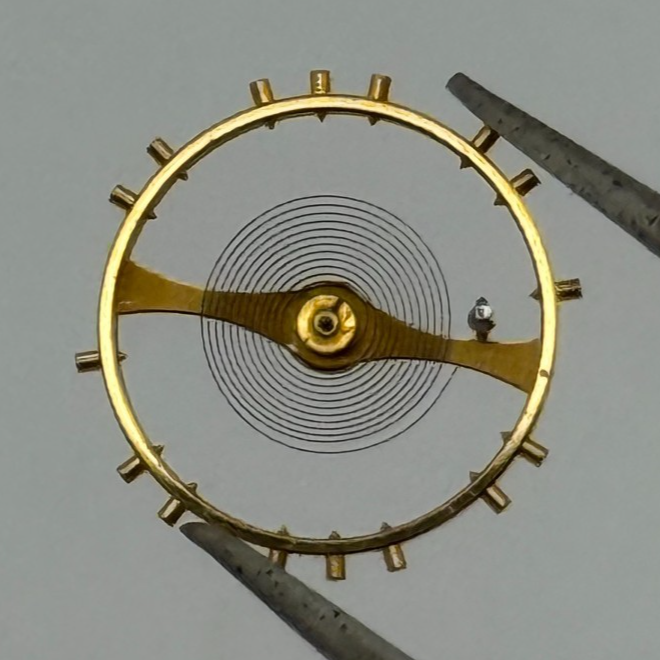 AS 1649 Balance Wheel Complete And Spring 11½''' Inca 1563 Watch Movement Parts 