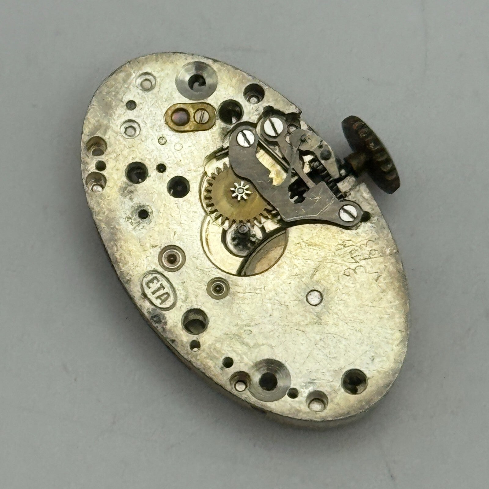 14.7mm ETA Oval 15 Jewels Swiss Manual Wind Watch Movement Vintage PARTS SPARES