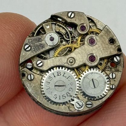 19.7mm Vintage Visible 51589 Manual Wind Watch Movement PARTS REPAIR