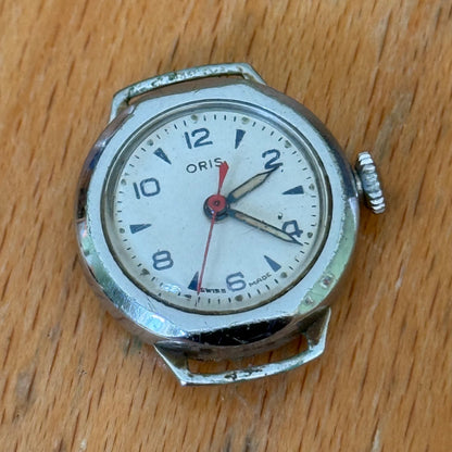 21mm Vintage Oris Cal 612 Blue Indices Swiss Manual Wind Watch PARTS / REPAIR