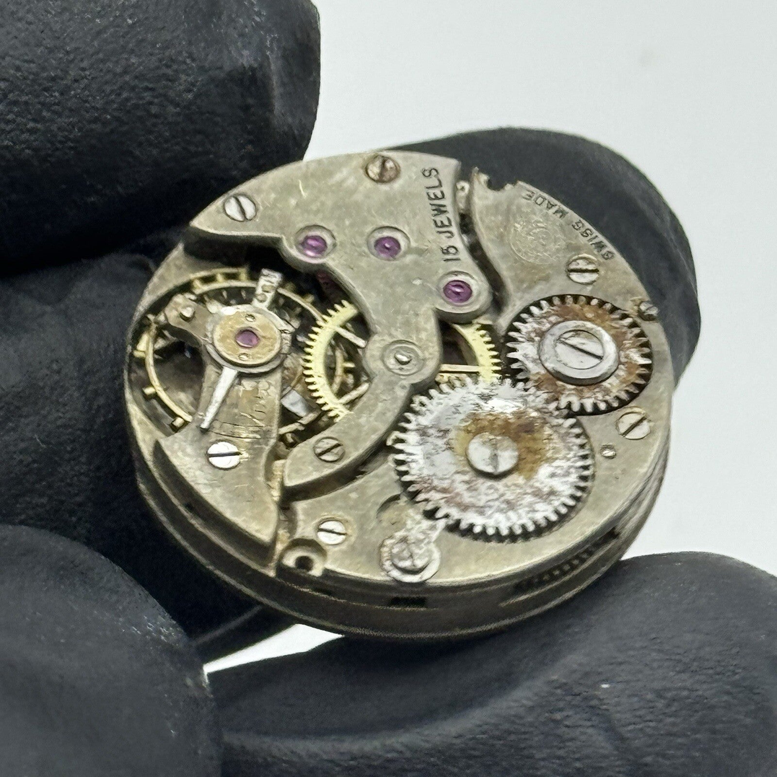 24.9mm Military Dial Dreadnought Watch Movement Swiss Parts Repair Restore