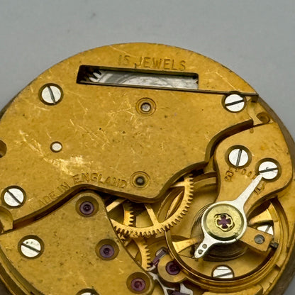 Smiths De Luxe 72 Shockproof Watch Movement Manual Wind Vintage Parts 26.9mm