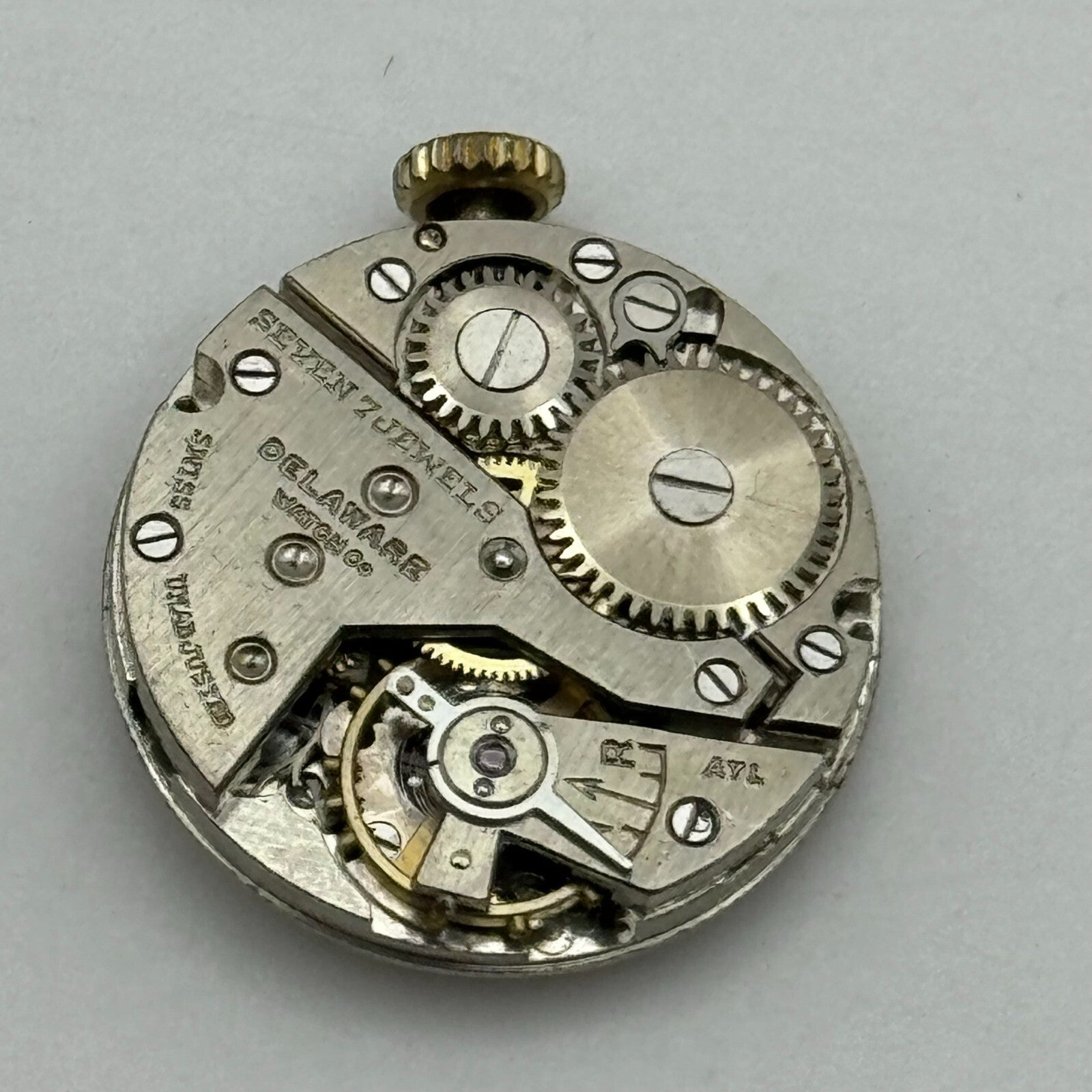19.7mm Delaware Derby D40 Manual Wind 7 Jewels Swiss Watch Movement PARTS SPARES