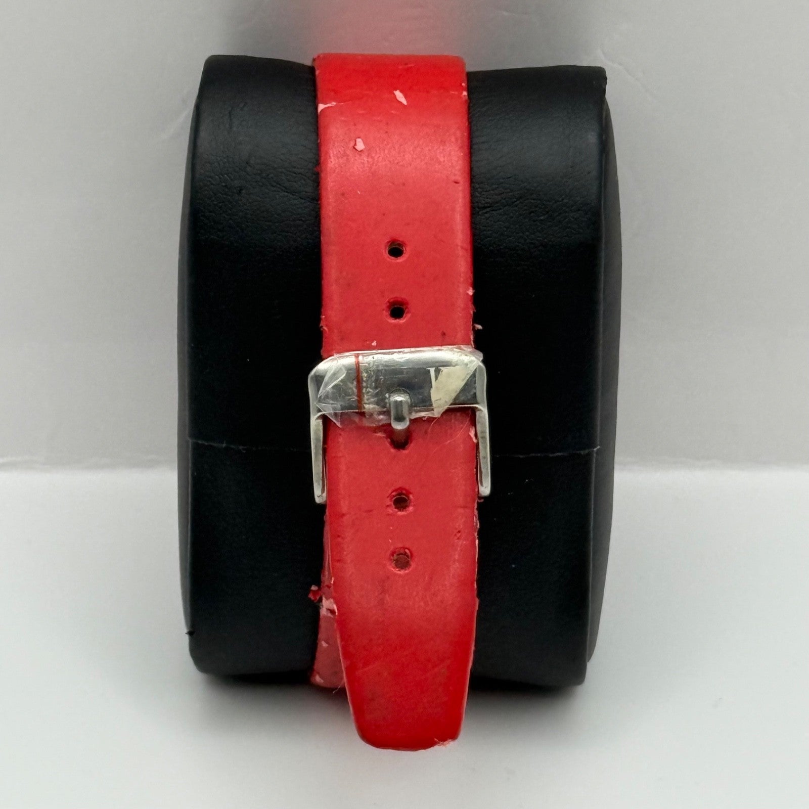32mm Working Valentin Ramos Ladies 32mm Quartz Watch Needs New Strap Red Dial