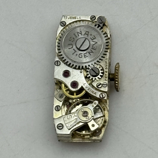 8.9mm Lusina Geneve Small Tank Watch Movement Restoration Parts Repair Bal Ok