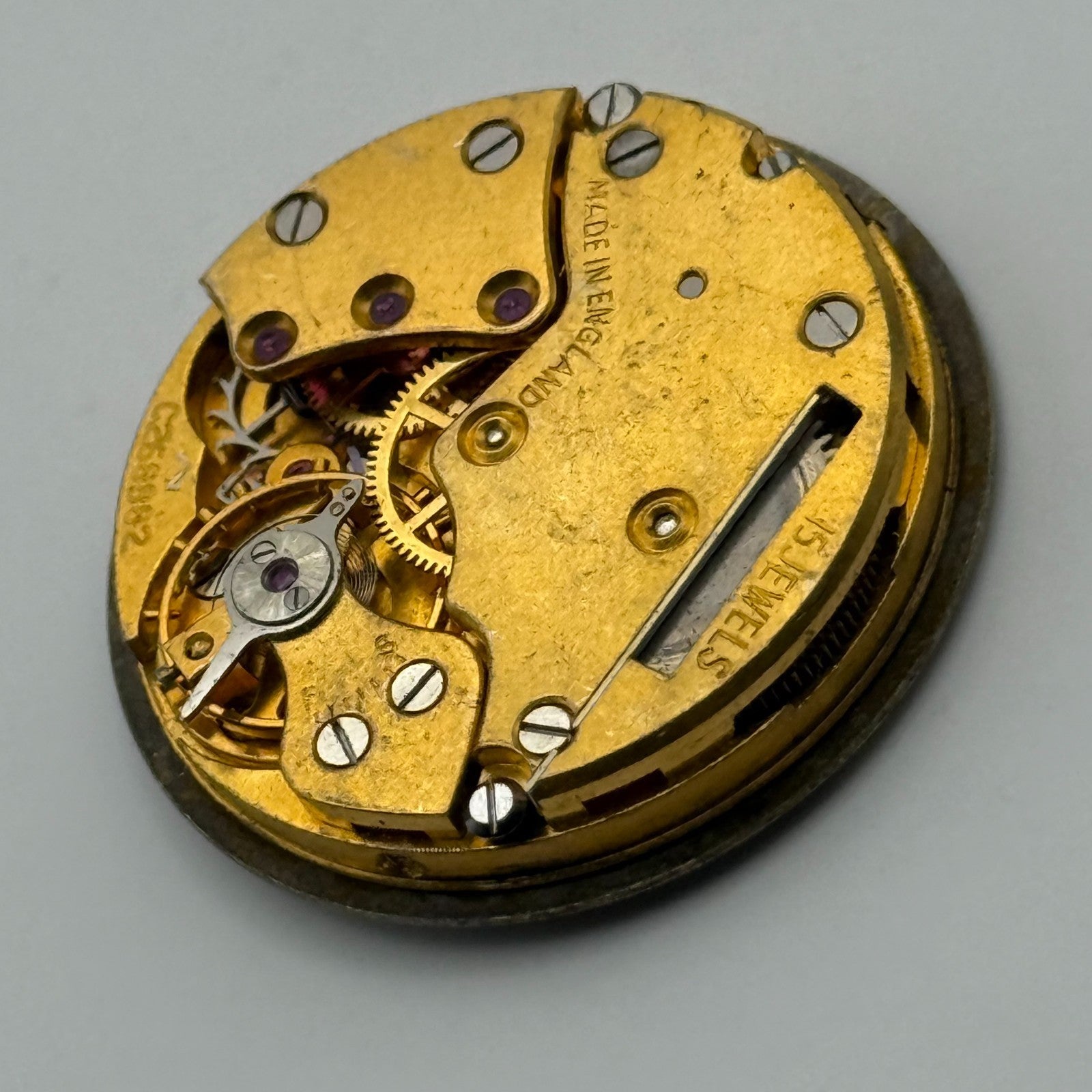 Smiths De Luxe 15 Jewels C268882 Watch Movement Manual Wind Vintage Parts 26.9mm