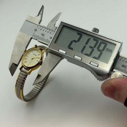 20mm Working Ladies Limit Special Mum Two Tone Quartz Watch Expandable Strap