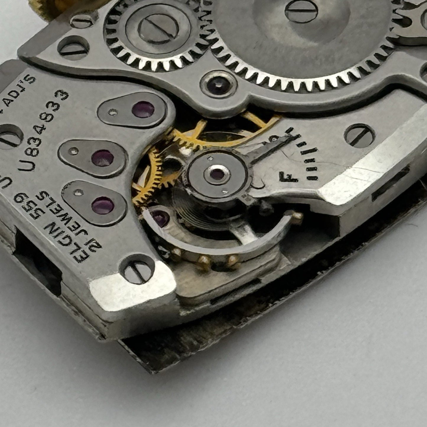 15/0s Running Lord Elgin Grade 559 Model 3 American Watch Movement PARTS SPARES