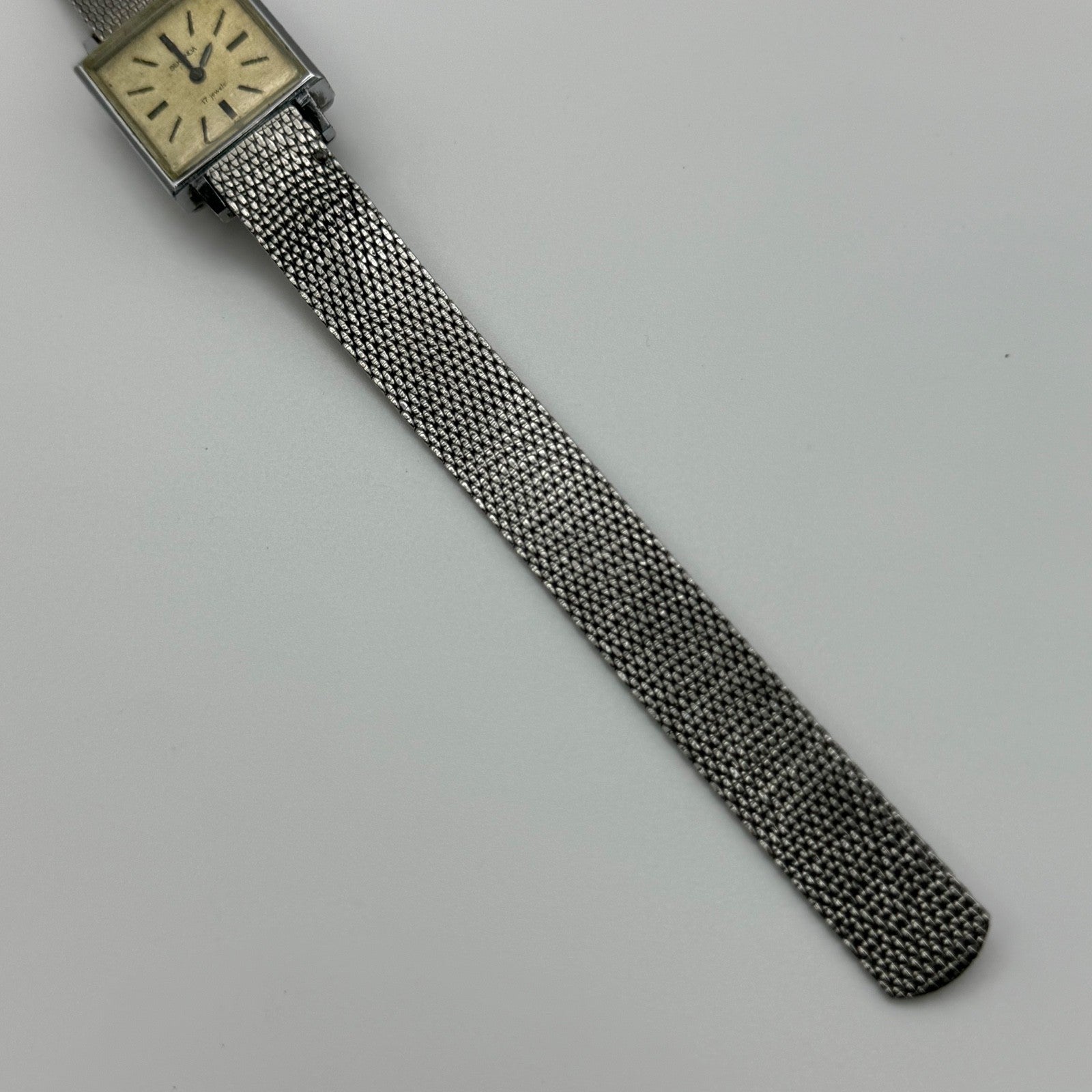 19mm Vintage Second 17 Jewels USSR Soviet Mesh Manual Wind Watch PARTS / REPAIR