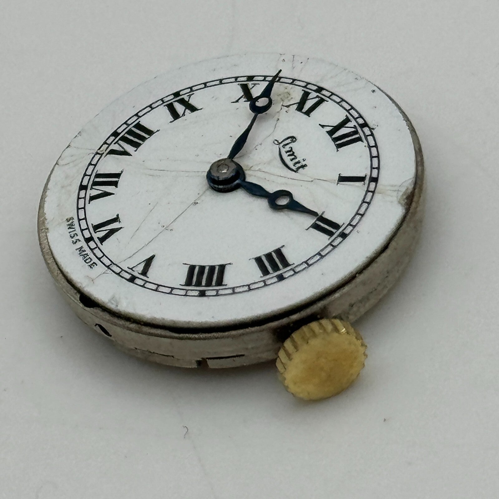 19.6mm Limit Revue Cal 78 Roman Numerals Trench Manual Wind Watch Movement PARTS