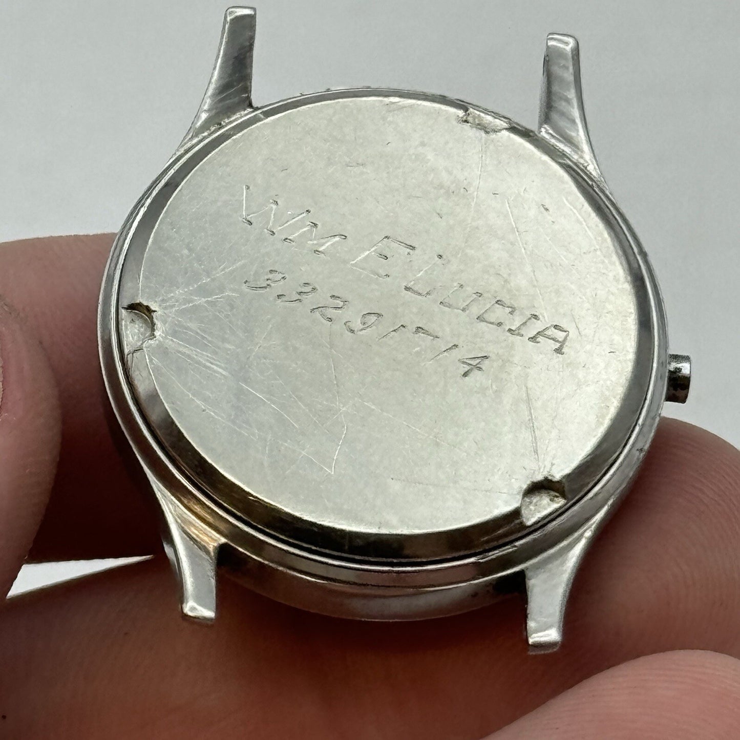 29.5mm Vintage Girard Perregaux 7163 Engraved Watch Case StayBrite Steel Brevet