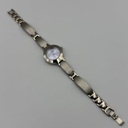 Limit Ladies Quartz Watch Purple Dial Silver Tone Bracelet Steel Working 21mm