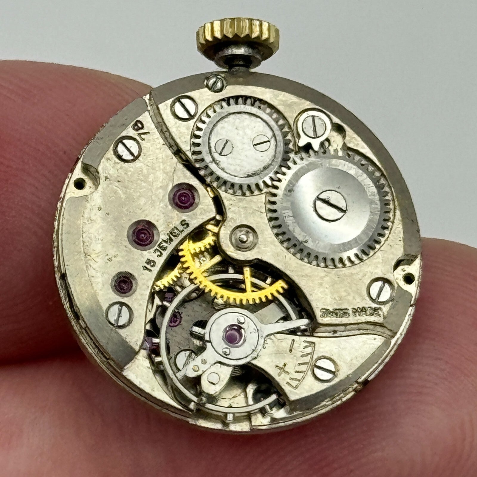 19.6mm Limit Revue Cal 78 Roman Numerals Trench Manual Wind Watch Movement PARTS