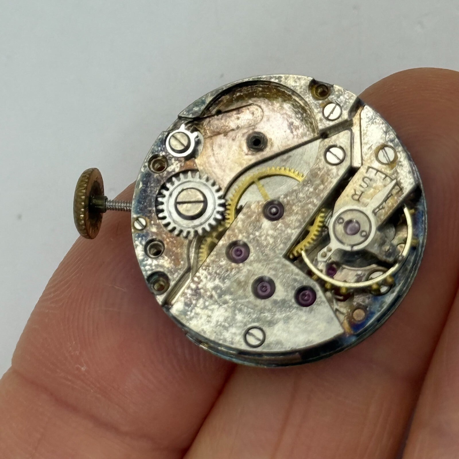 23.6mm Vintage FHF 150 15 Jewels Balance Ok Watch Movement PARTS REPAIR
