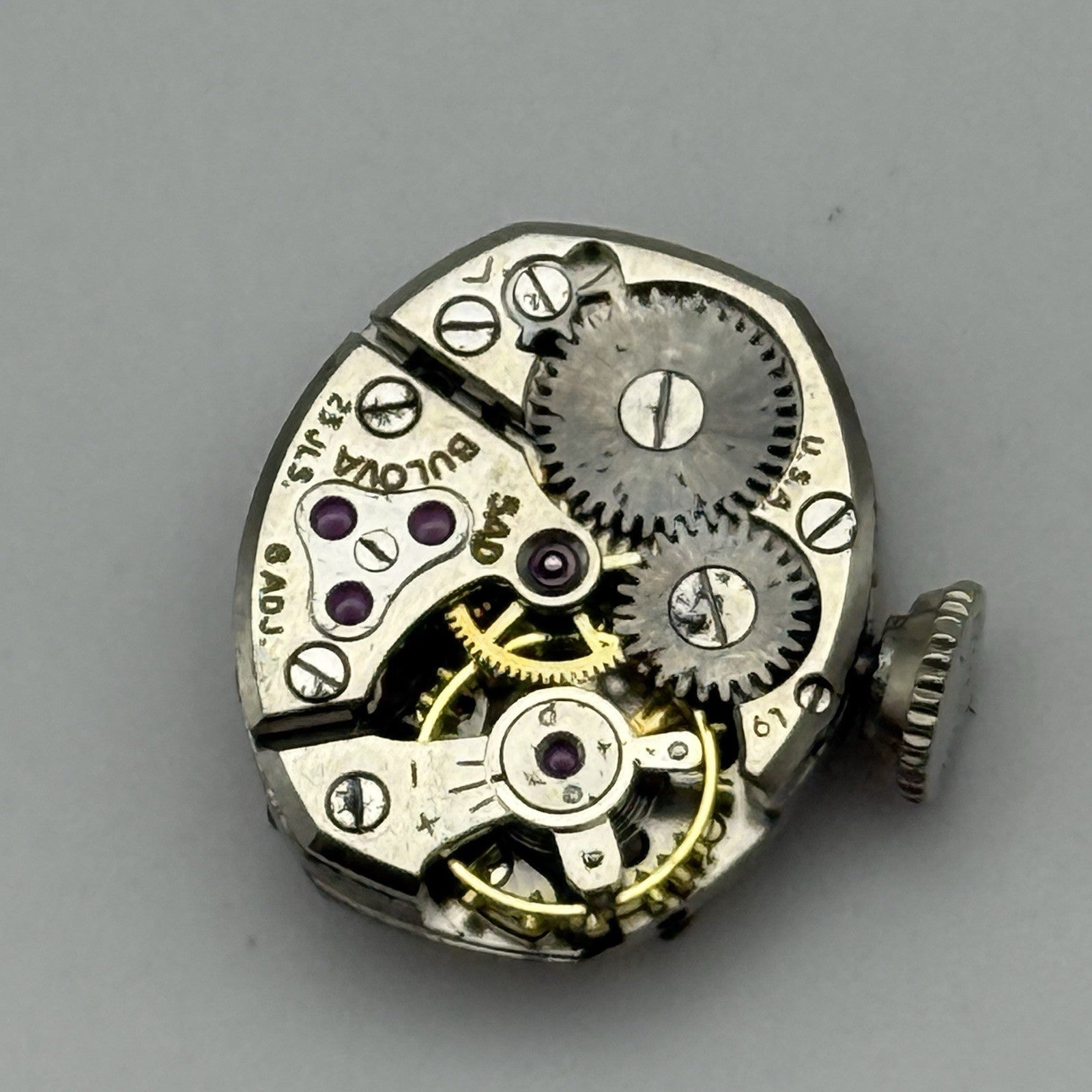 13.1mm Vintage Ladies Bulova 5AD Manual Wind Swiss Watch Movement PARTS REPAIR