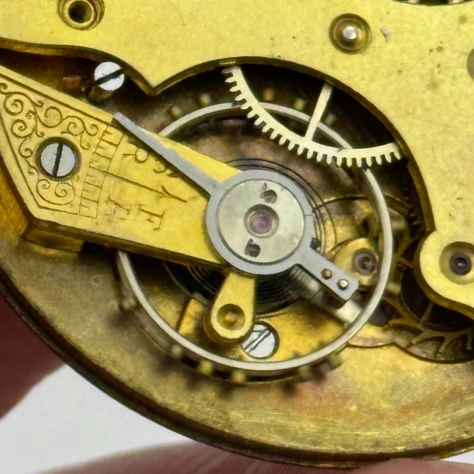42.9mm Open Face Balance Intact Swiss 15 Jewels Pocket Watch Movement PARTS