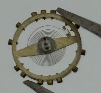 ETA 2410 Balance Wheel Complete And Spring 6¾’’’ 1059 M Watch Movement Parts 