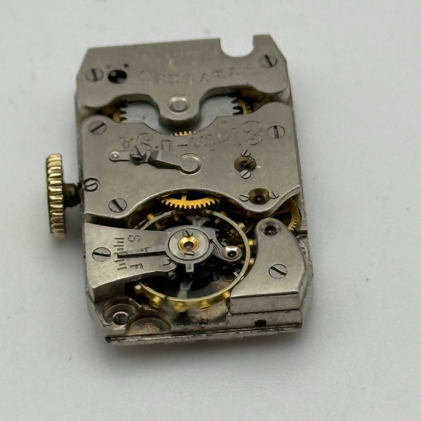 Running 1938 Vintage 18/0s Elgin 522 Model 1 American Watch Movement FOR PARTS