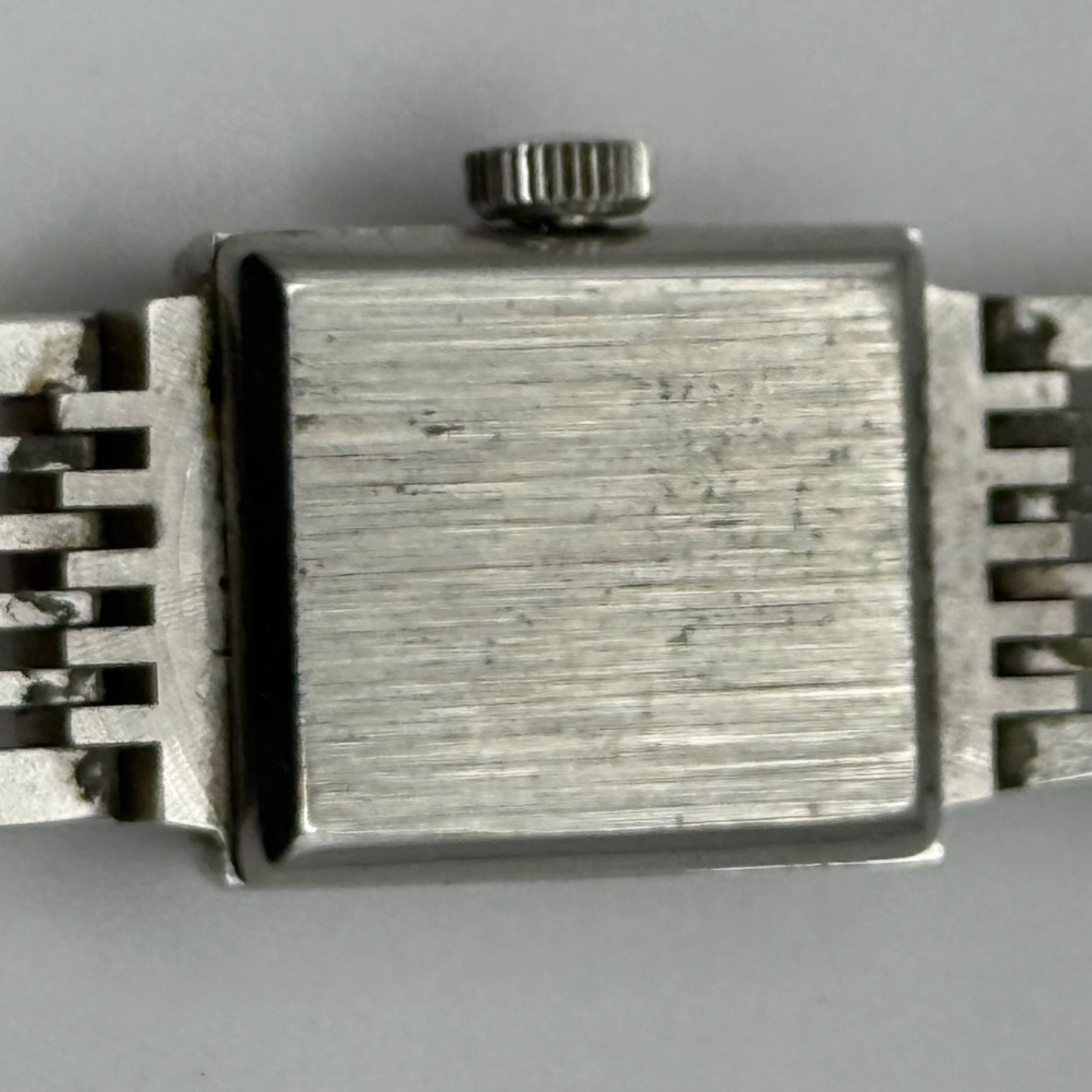 15mm Vintage Rotary 17 Jewels Silver Tone Panel Manual Wind Watch PARTS / REPAIR