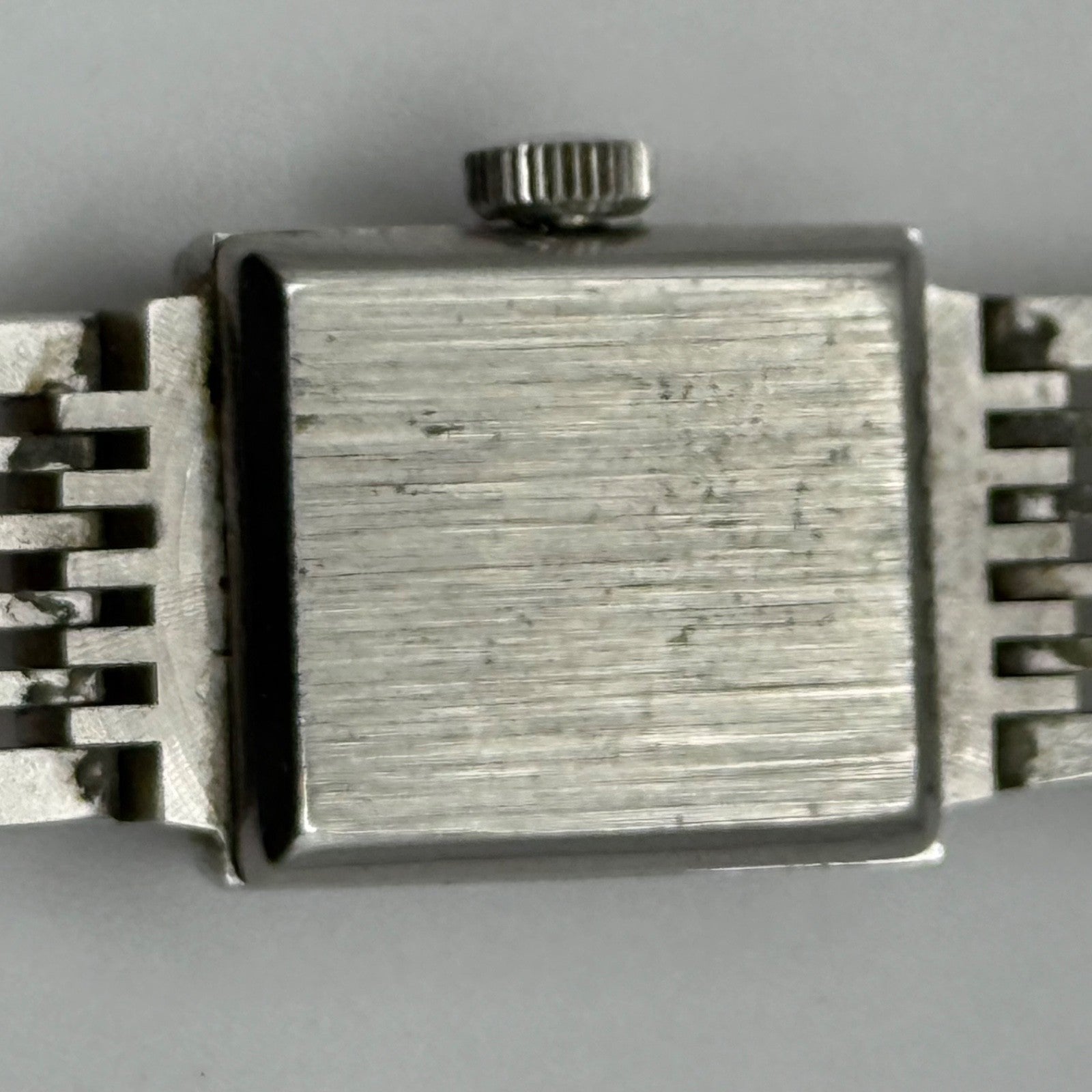 15mm Vintage Rotary 17 Jewels Silver Tone Panel Manual Wind Watch PARTS / REPAIR