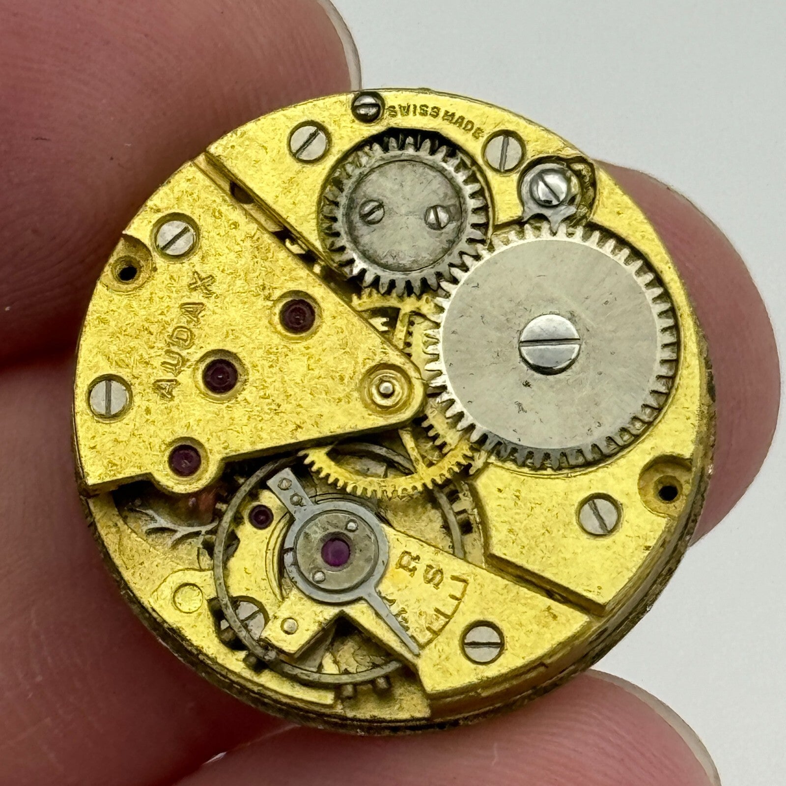 23.6mm Audax Cal 18 Manual Wind Watch Movement Swiss Made Vintage PARTS SPARES