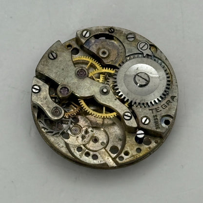 23.4mm Vintage Tegra AS A Schild Partial Manual Wind Watch Movement PARTS REPAIR
