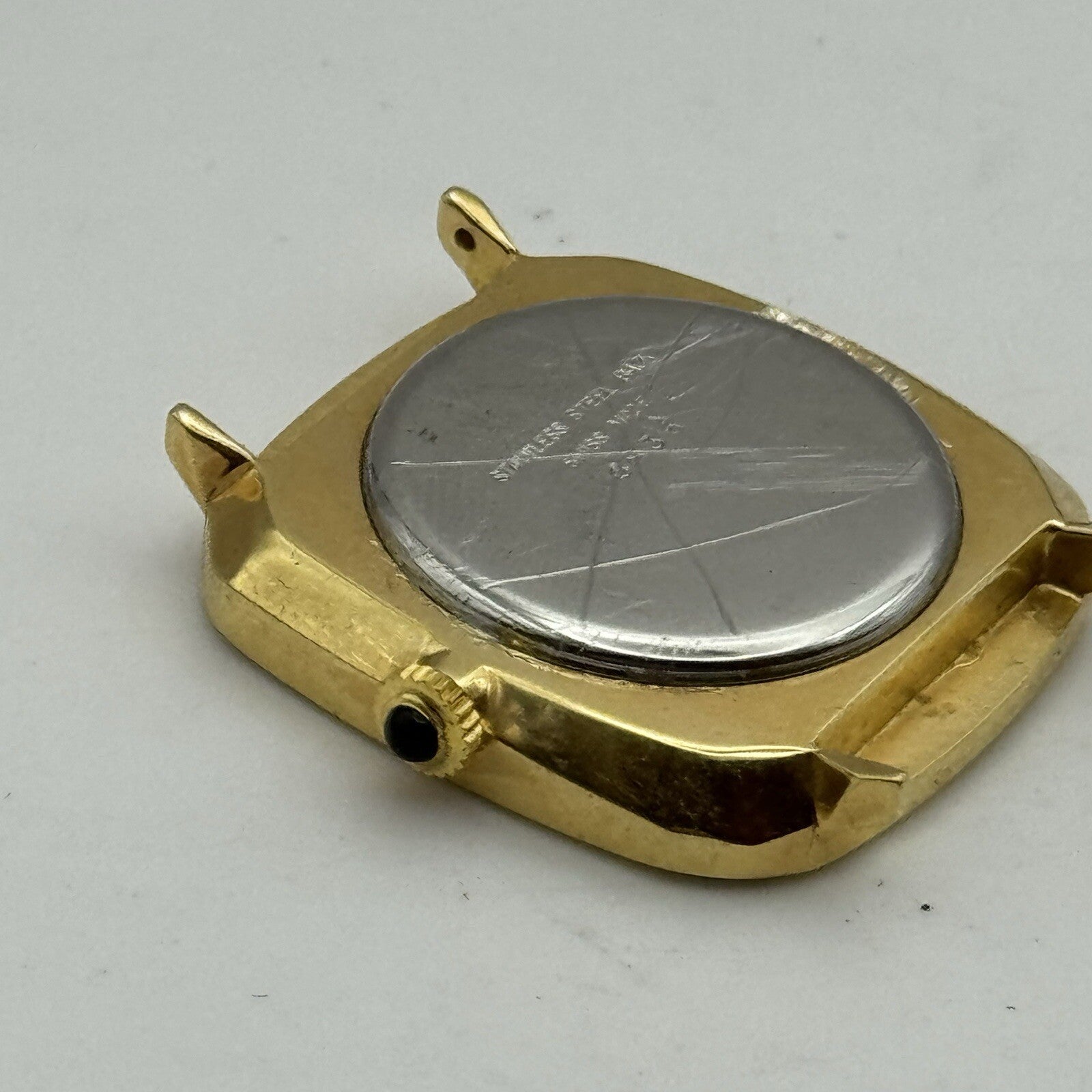 29mm Ladies Manual Wind Rone Gold Placed SwissWatch Head FOR PARTS To Restore