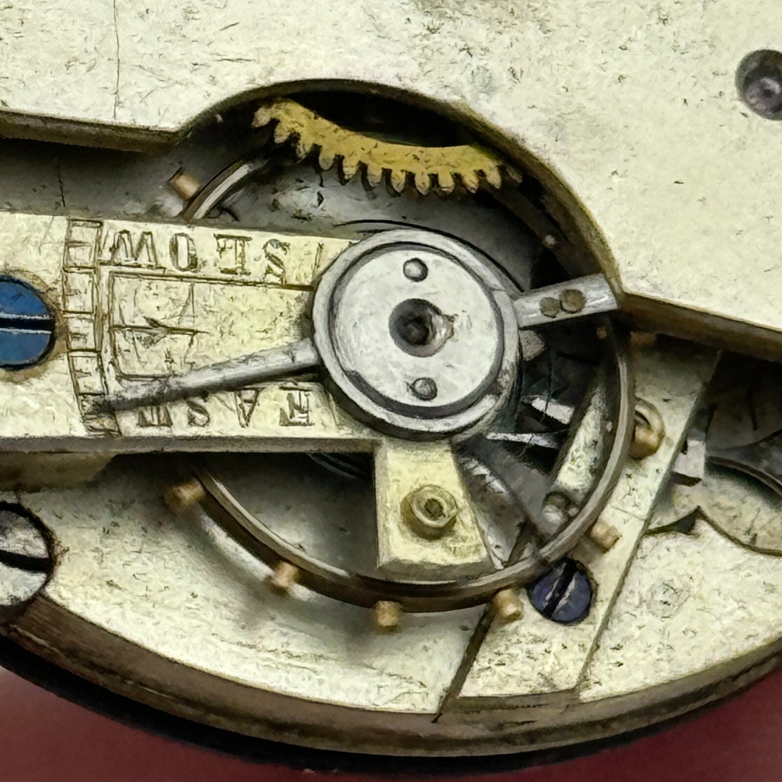 45.3mm Antique Key Wound Balance Intact Pocket Watch Movement PARTS REPAIR SPARE