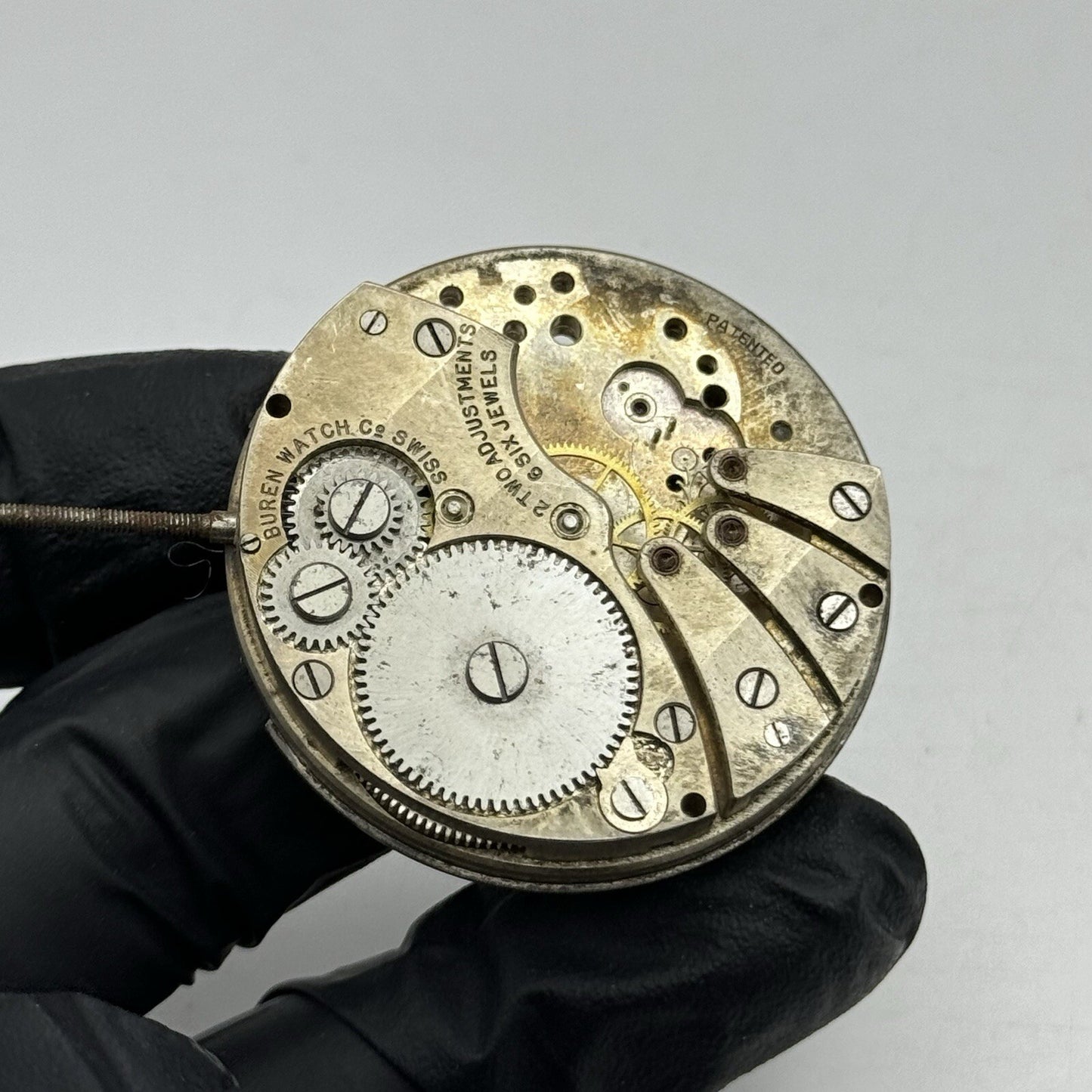 42.7mm Manual Wind Buren Watch Co Higher Grade Pocket Watch Movement FOR PARTS