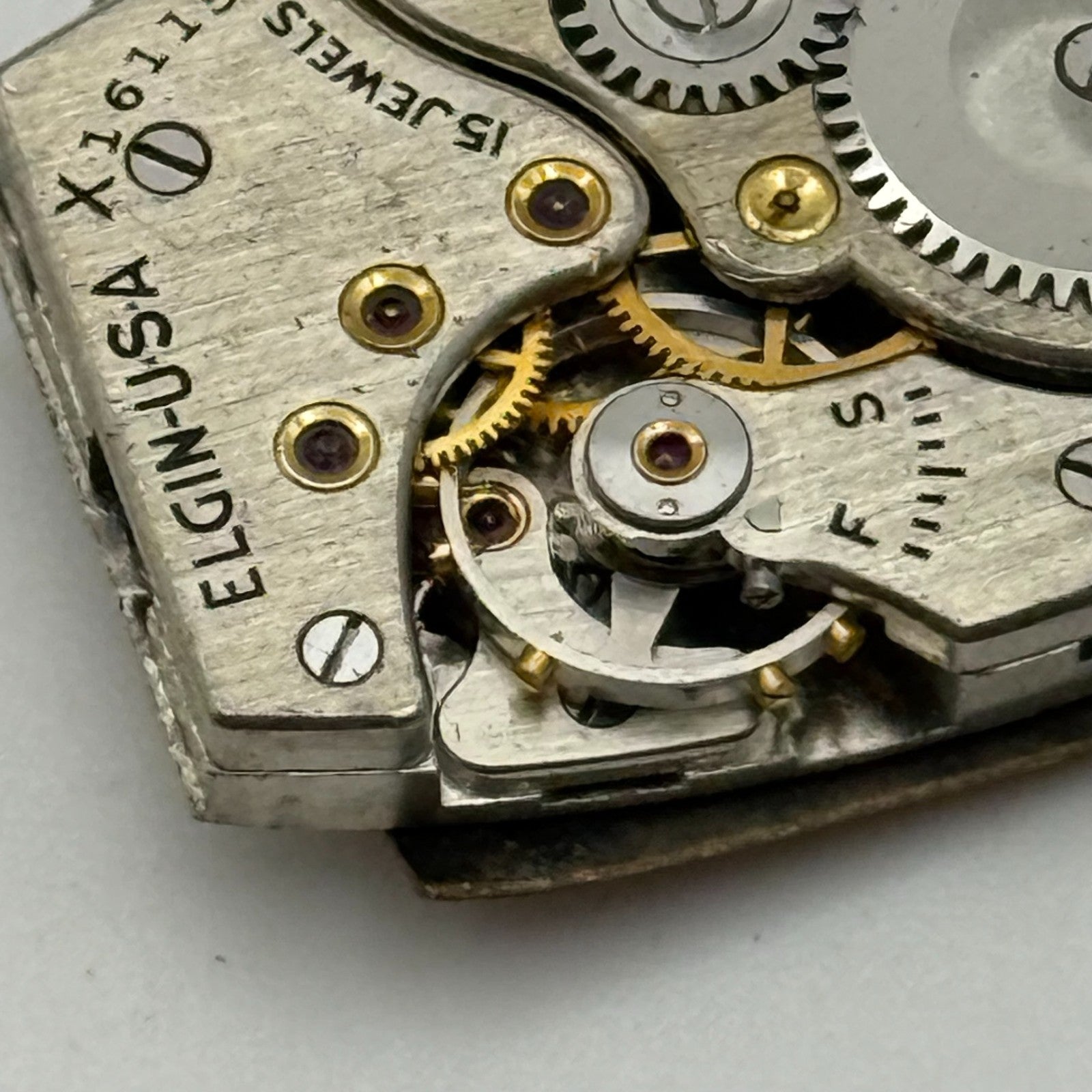 1939 Vintage 15/0s Elgin 536 Model 1 American Watch Movement PARTS REPAIR