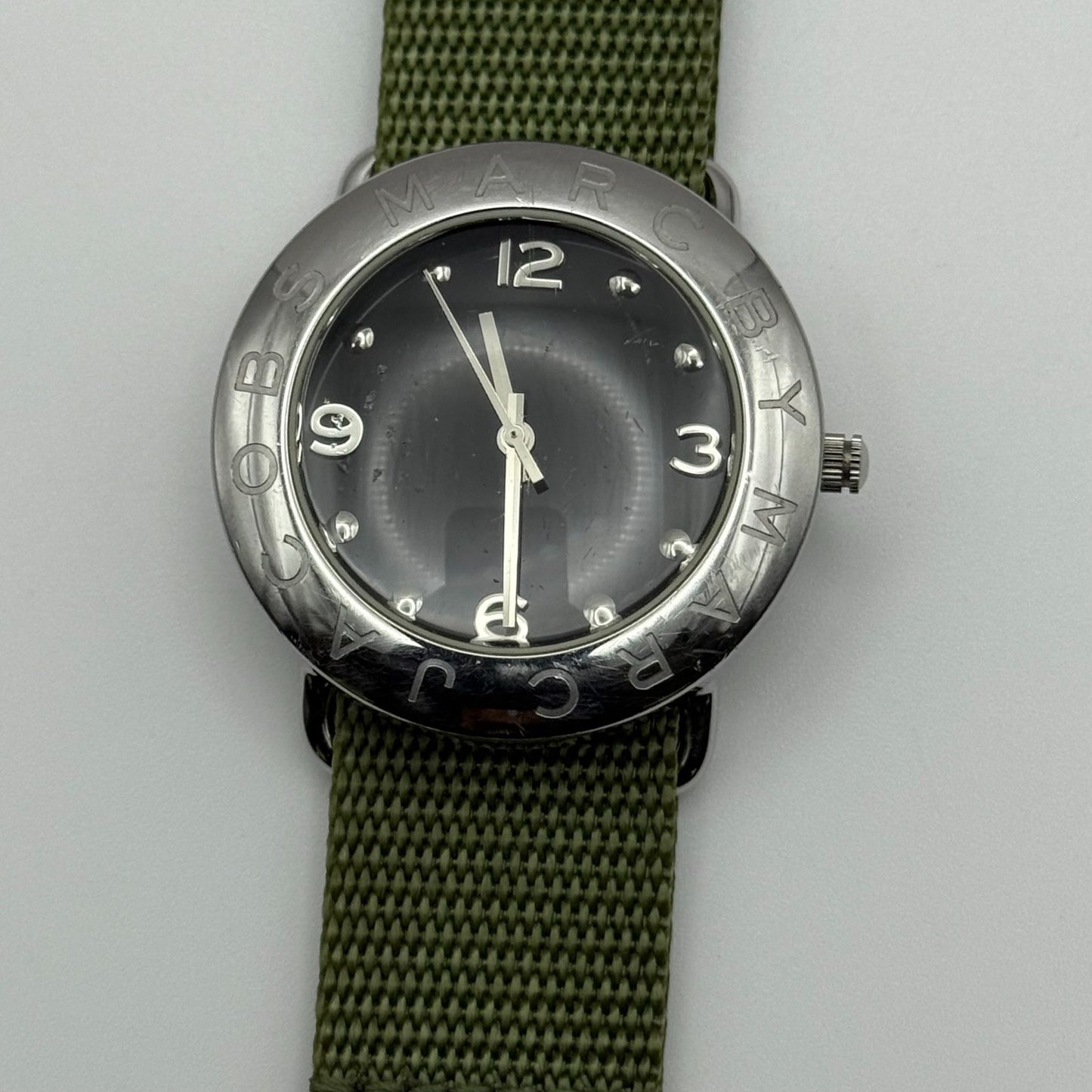 Marc by Marc Jacobs Men's Quartz Watch Black Dial Green Strap 36mm PARTS REPAIR