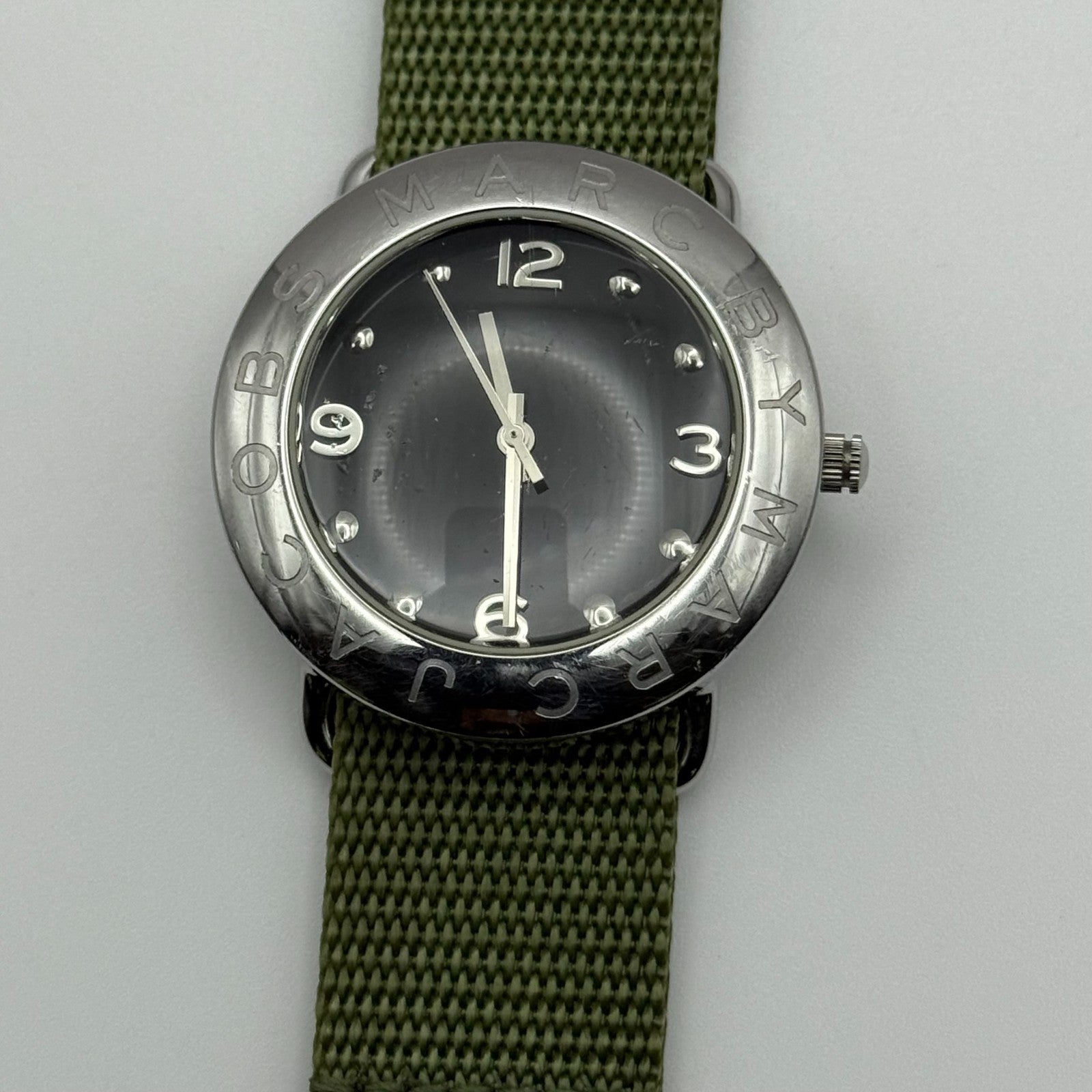 Marc by Marc Jacobs Men's Quartz Watch Black Dial Green Strap 36mm PARTS REPAIR