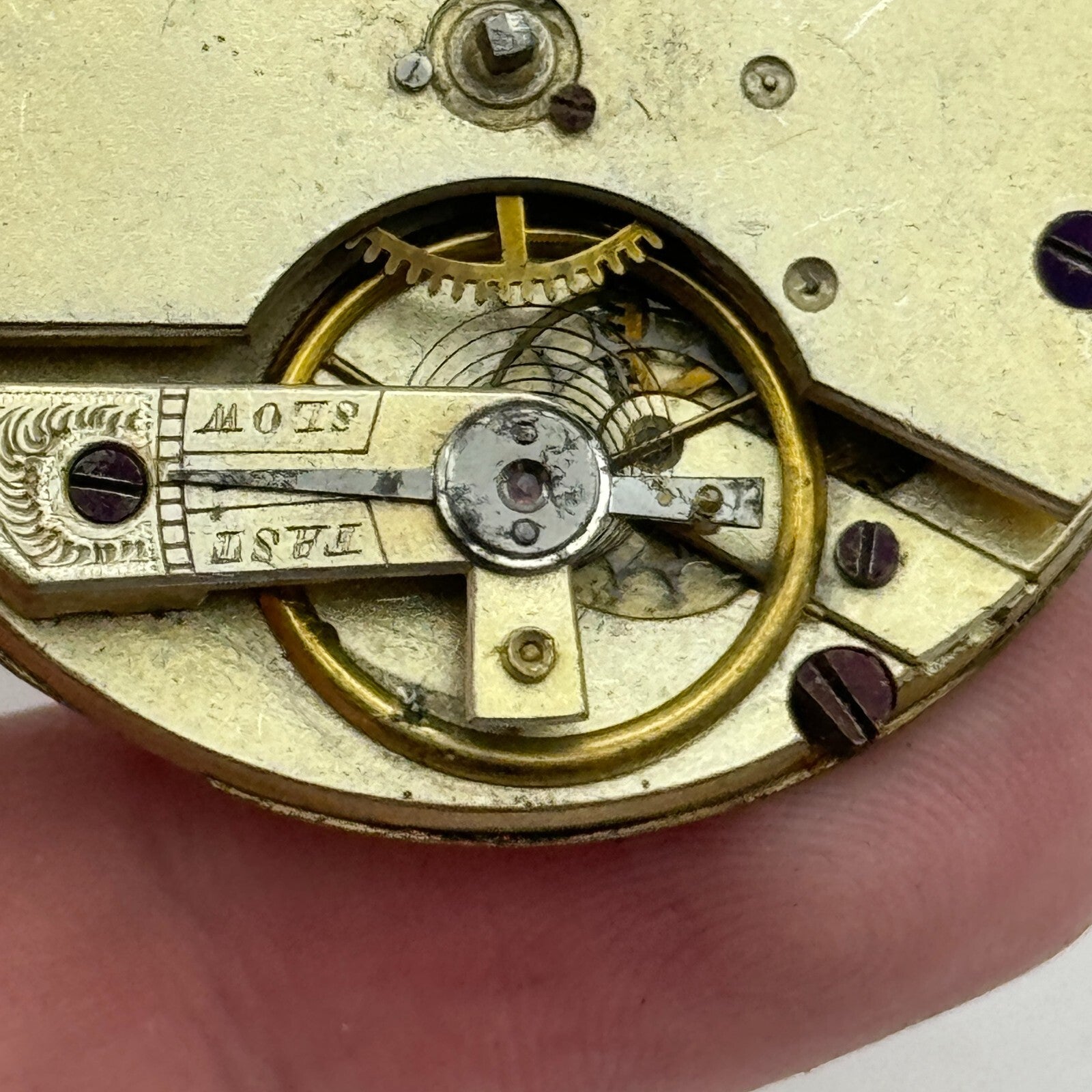 40.7mm Antique Nordmann Geneve Key Wound Pocket Watch Movement PARTS REPAIR
