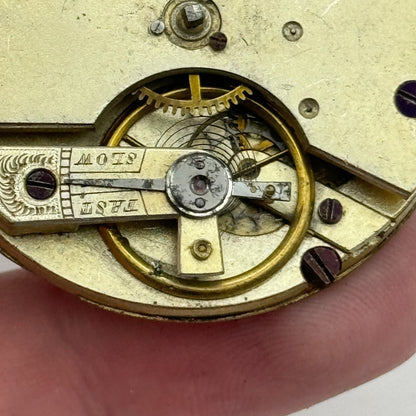 40.7mm Antique Nordmann Geneve Key Wound Pocket Watch Movement PARTS REPAIR