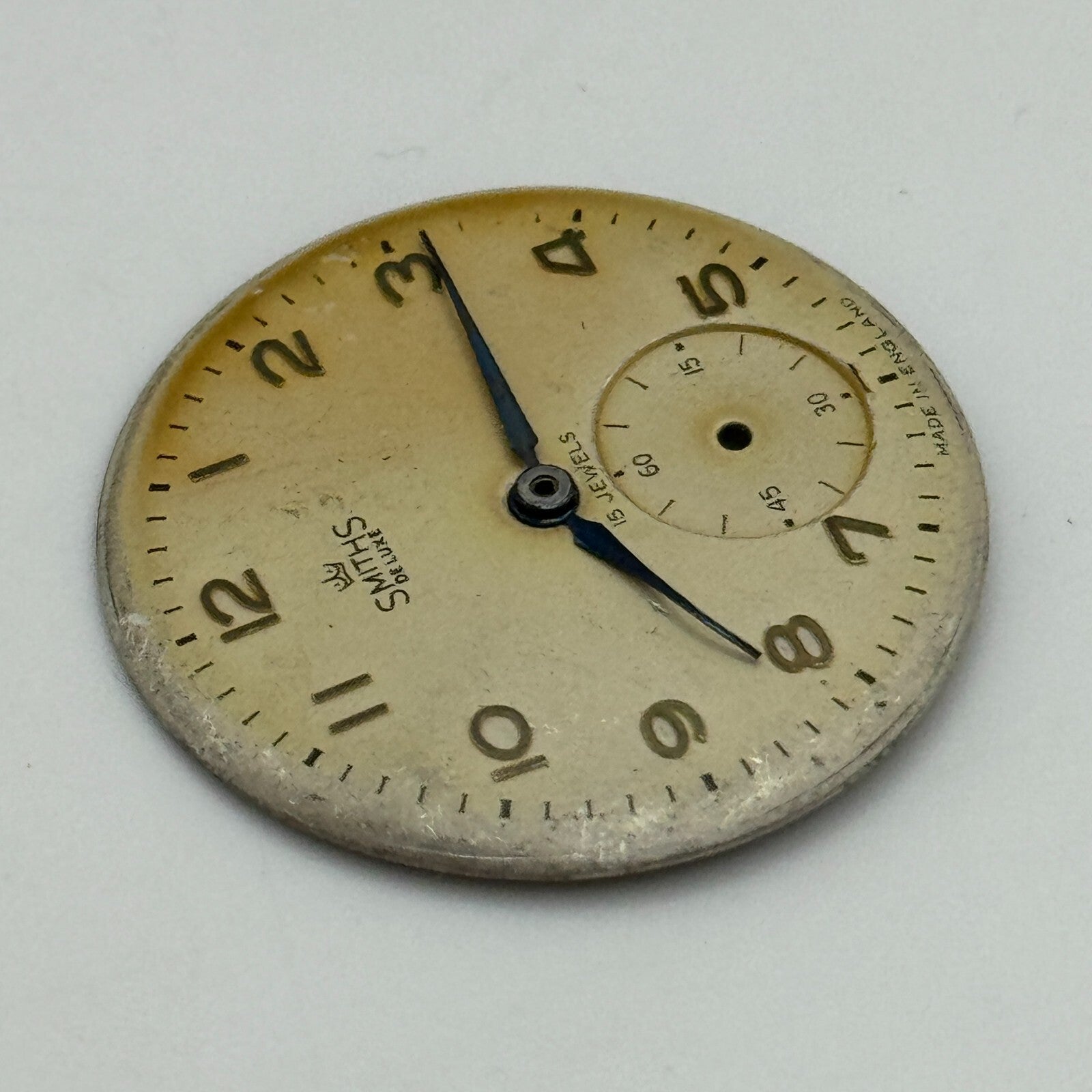 28.6mm Men's Smiths De Luxe Sub Seconds Dial Hands Manual Wind Made in England