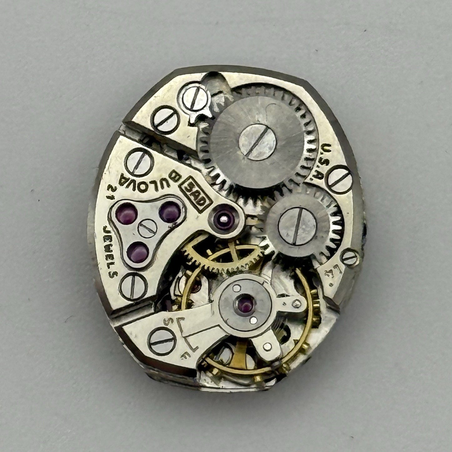 13.2mm Vintage Ladies Bulova 5AD Manual Wind Swiss Watch Movement PARTS REPAIR