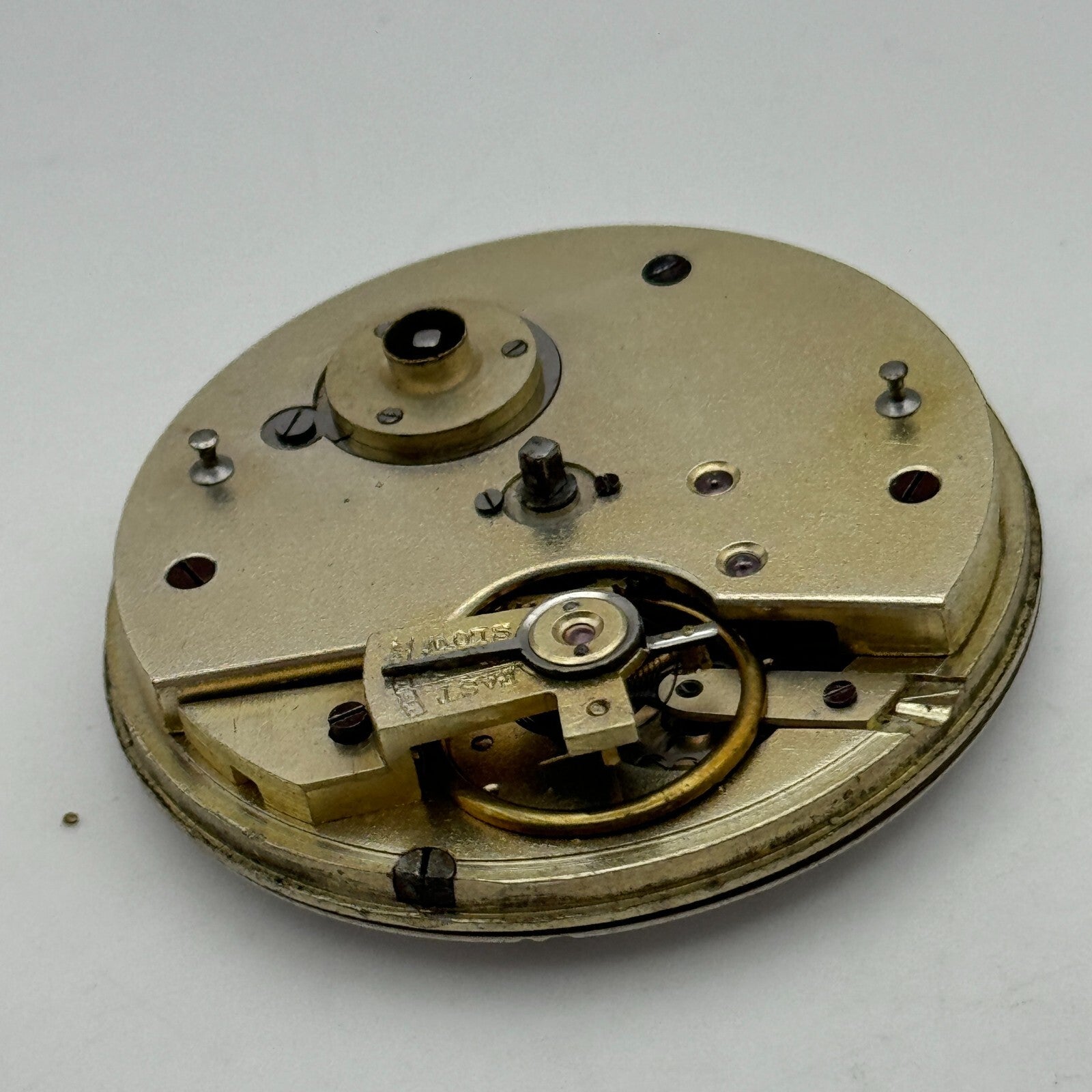 45.1mm Antique Unidentified Key Wound Pocket Watch Movement PARTS REPAIR SPARES