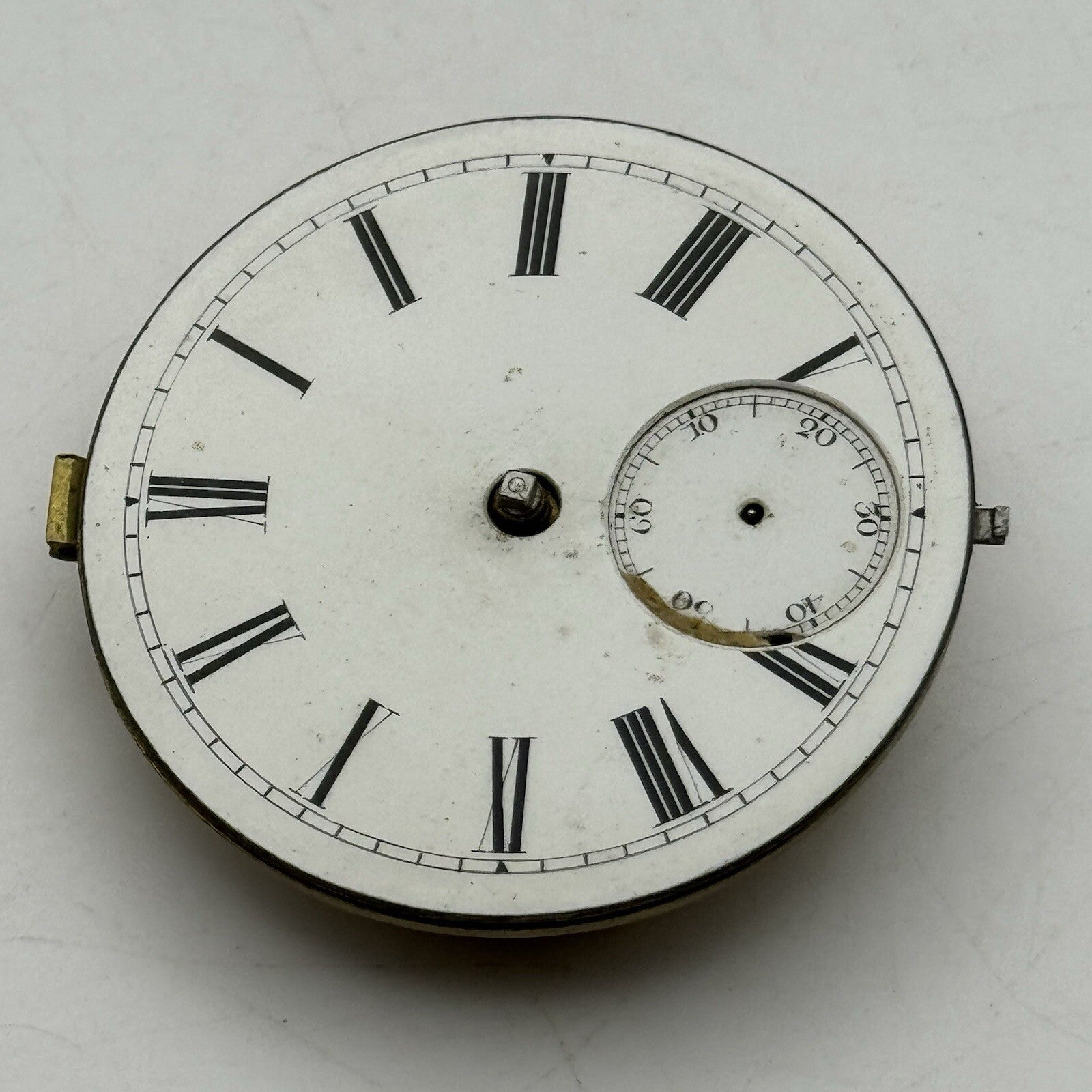 43mm Manual Wind E Johnson & Son Derby Pocket Watch Movement Dial FOR PARTS