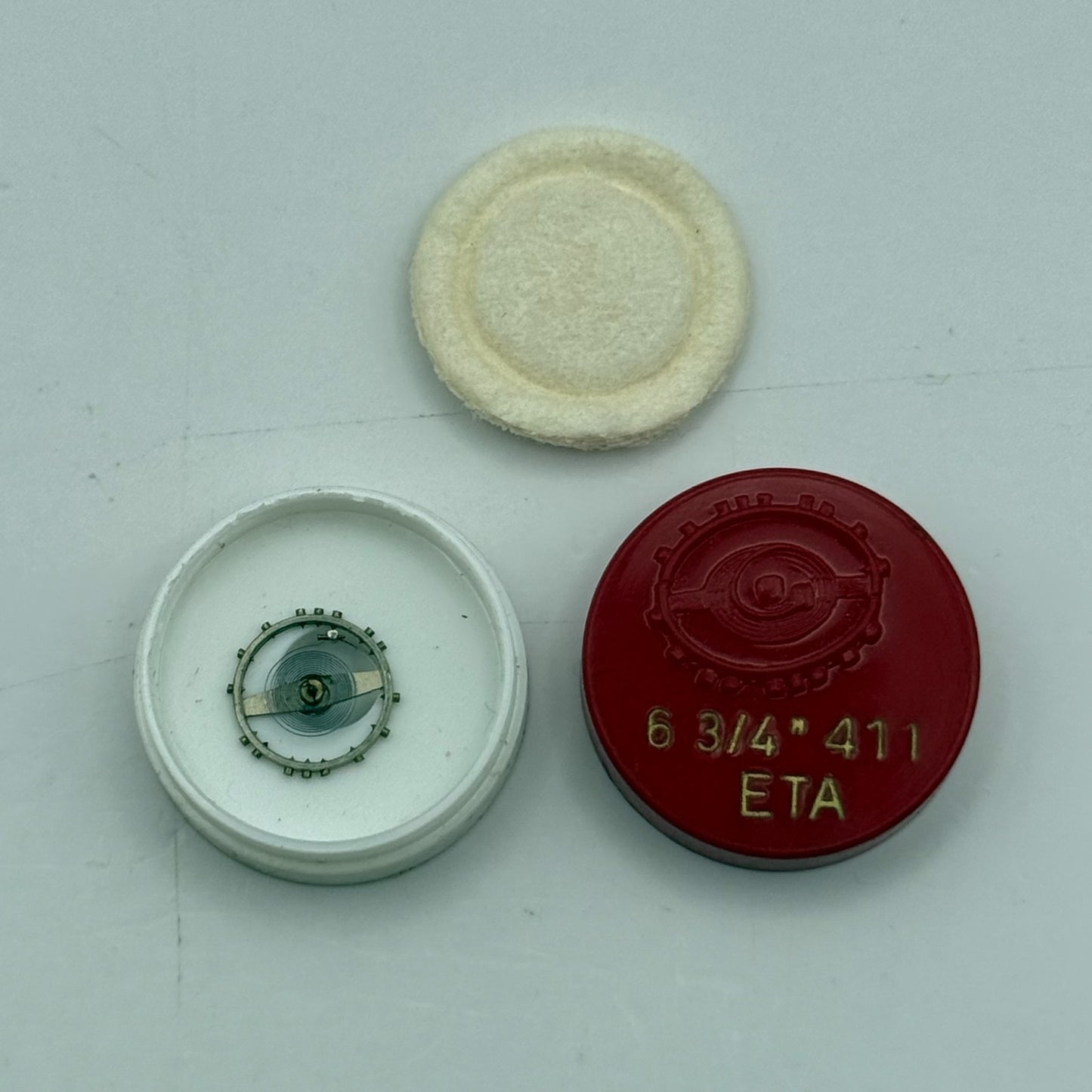 ETA 411 Balance Complete 6 3/4''' Renata Watch Movement Parts Vintage NOS