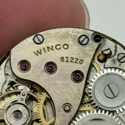 23.6mm Winco 81220 Manual Wind 15 Jewels Watch Movement Swiss Vintage PARTS