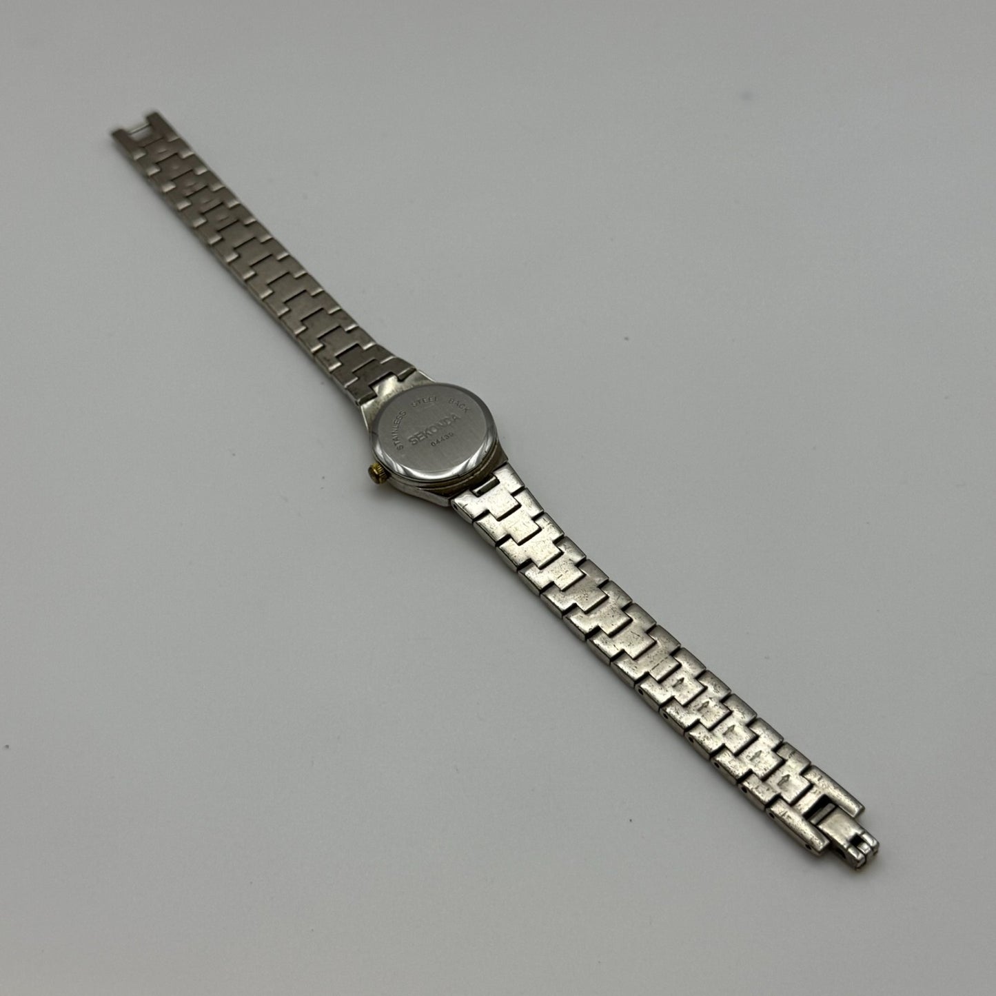 20mm Working Ladies Sekonda Two Tone White Dial Japan Quartz Watch 6.75 Inches